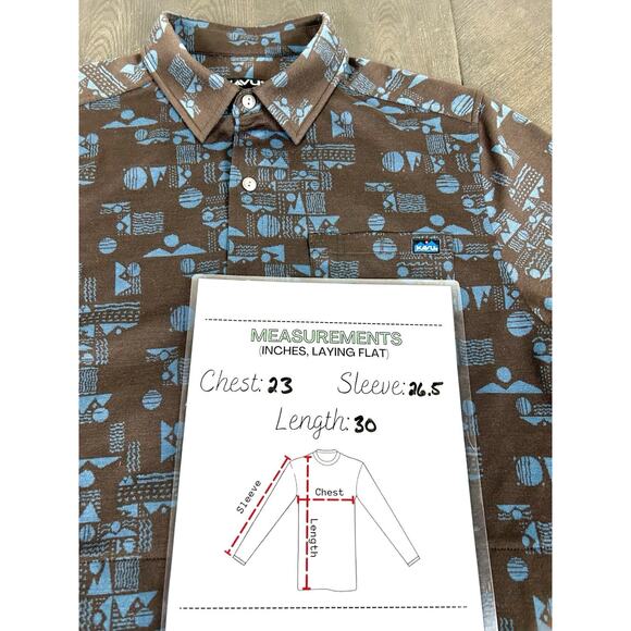 KAVU Men Narwhal Shirt L All Over Print Long Sleeve Button Up Mountain Scene - Picture 9 of 11